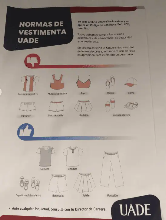 UADE marca tendencia: adiós a las minifaldas, los shorts y las gorras 1 image 57
